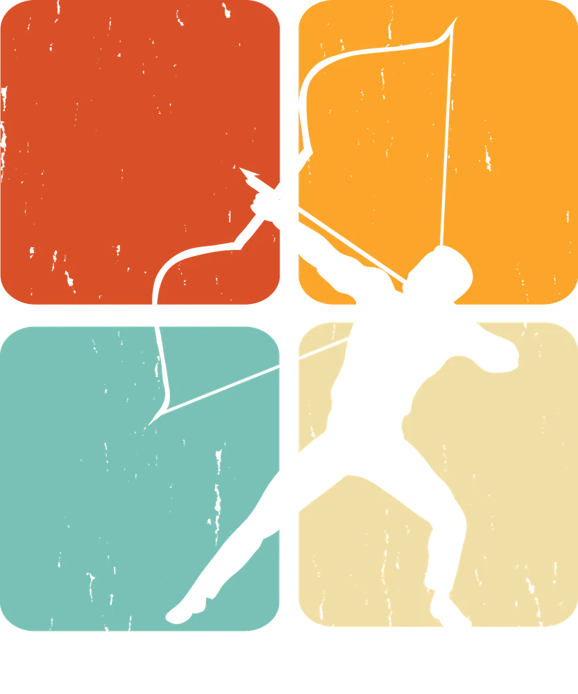 Four Color Kite Boarding Poses