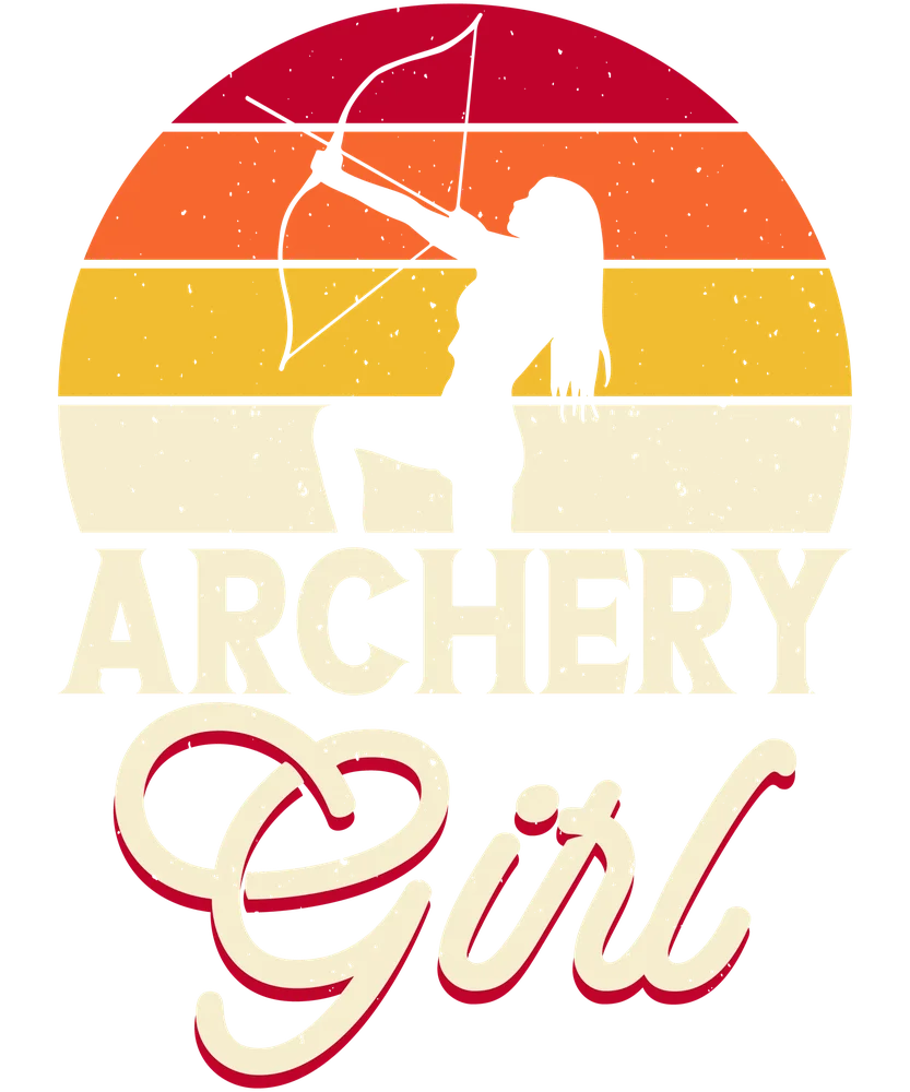 Archery Girl Retro Sunset