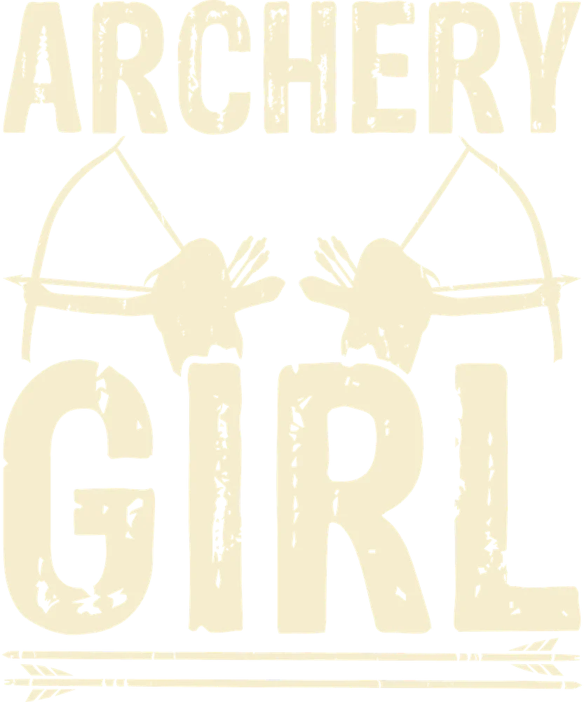 Archery Girl Distressed Design — Cream Distressed