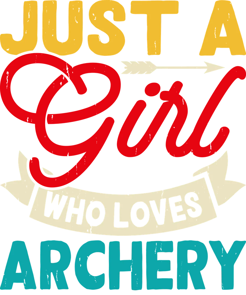 Just A Girl Who Loves Archery — Multicolor Retro