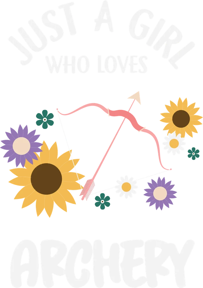 Just A Girl Who Loves Archery — White Cartoon