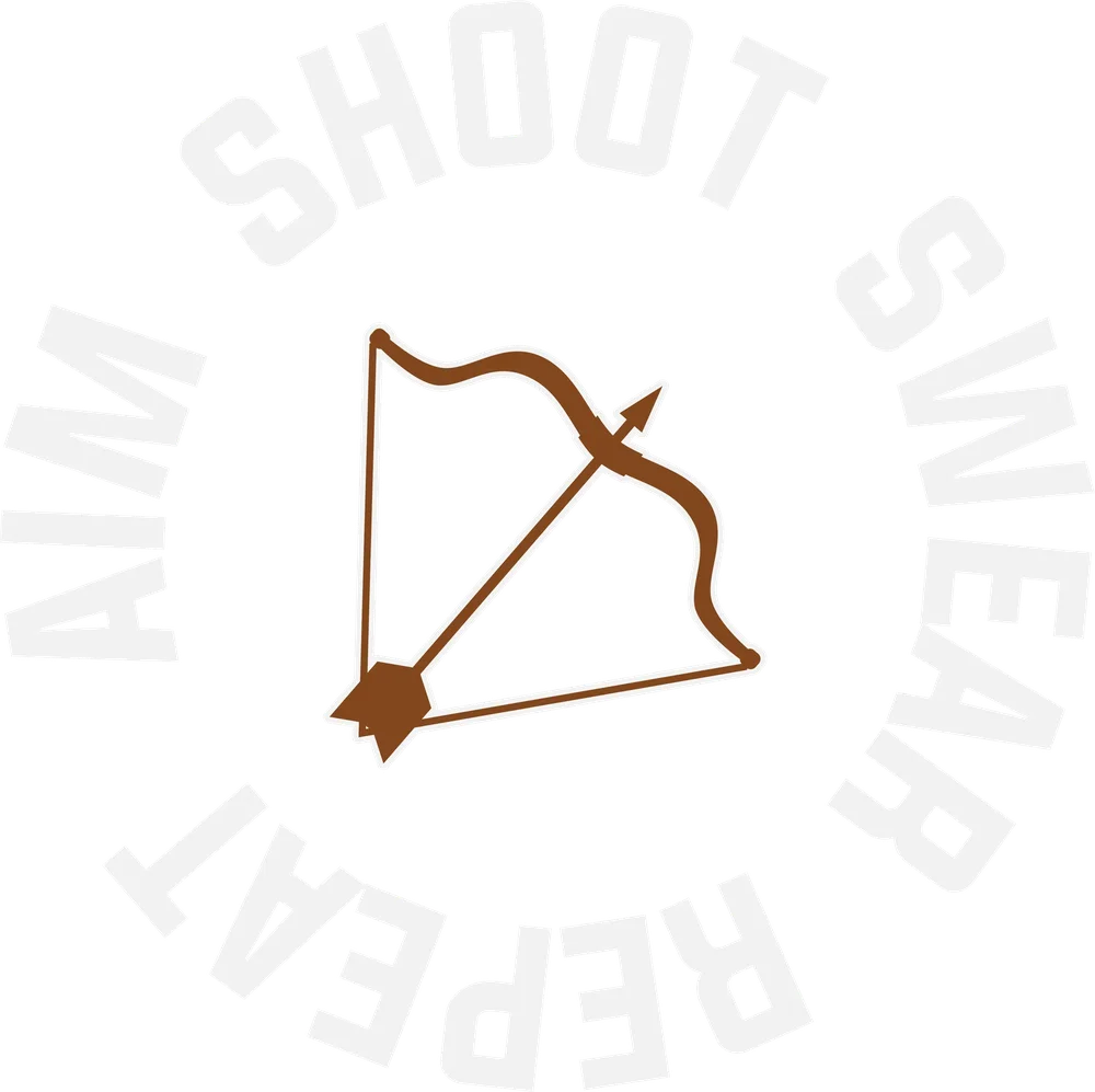 Shoot Aim Win Archery Emblem