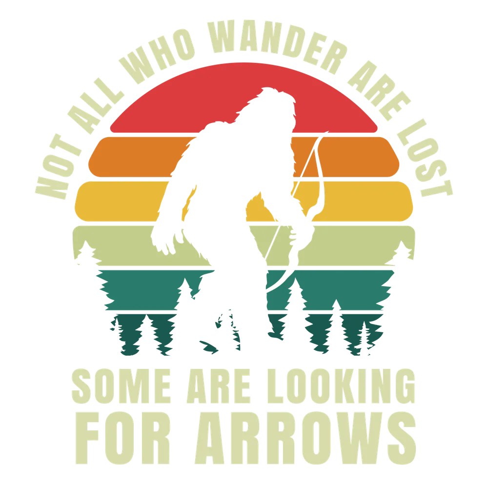 Not All Who Wander Are Lost Archery — Multicolor Retro