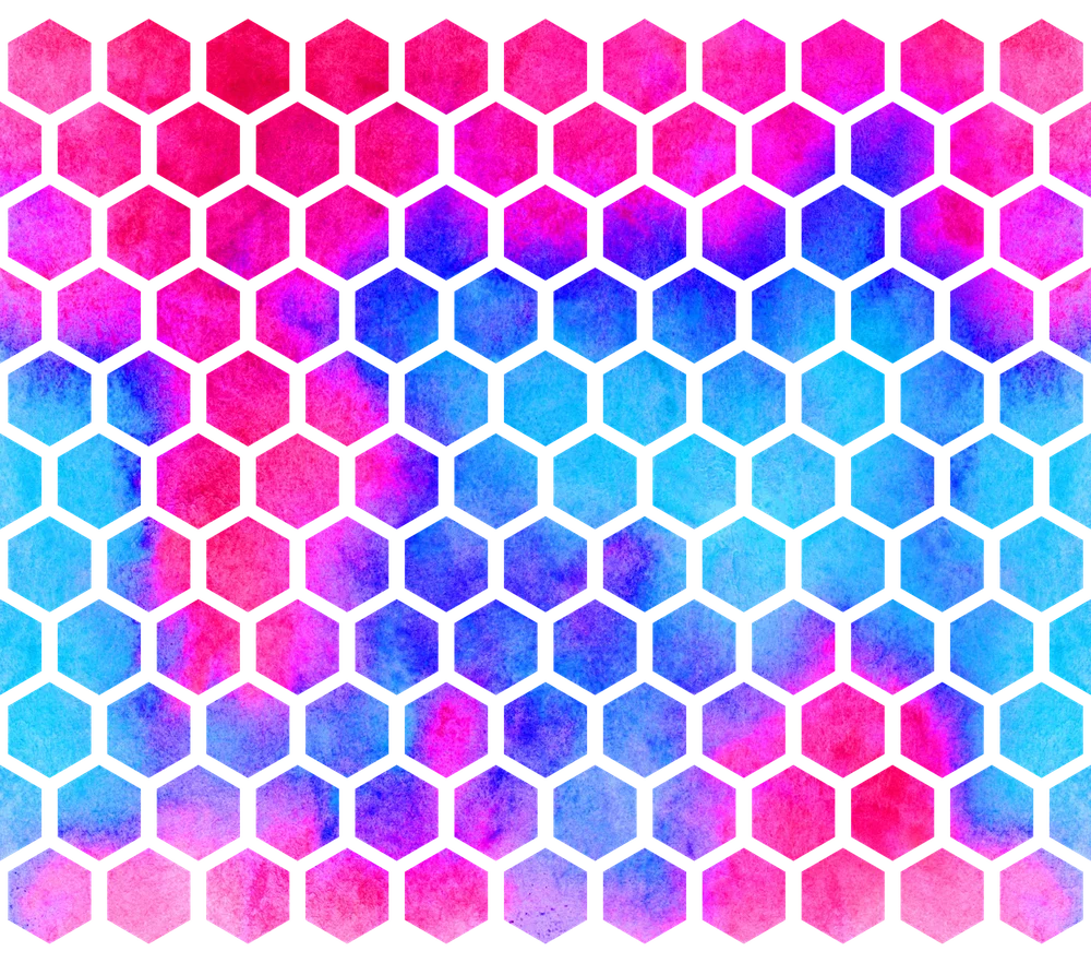 Honeycomb Watercolor Gradient