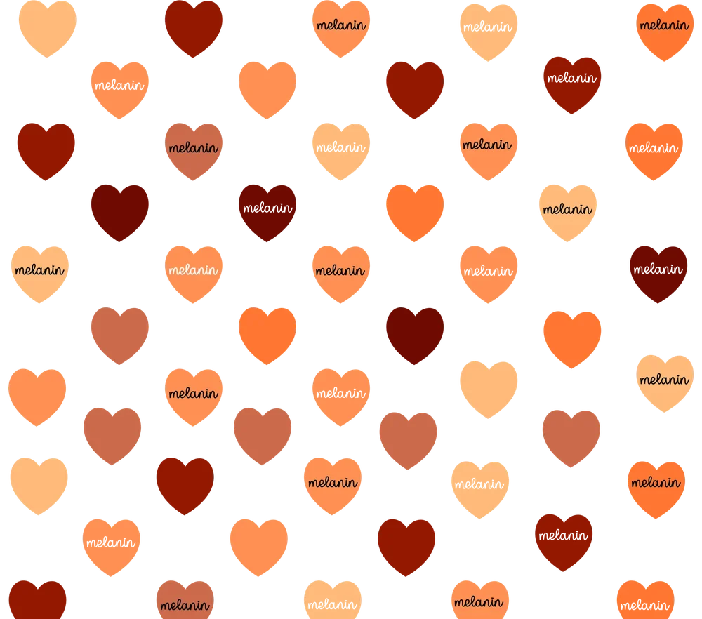 Melanin Hearts Pattern