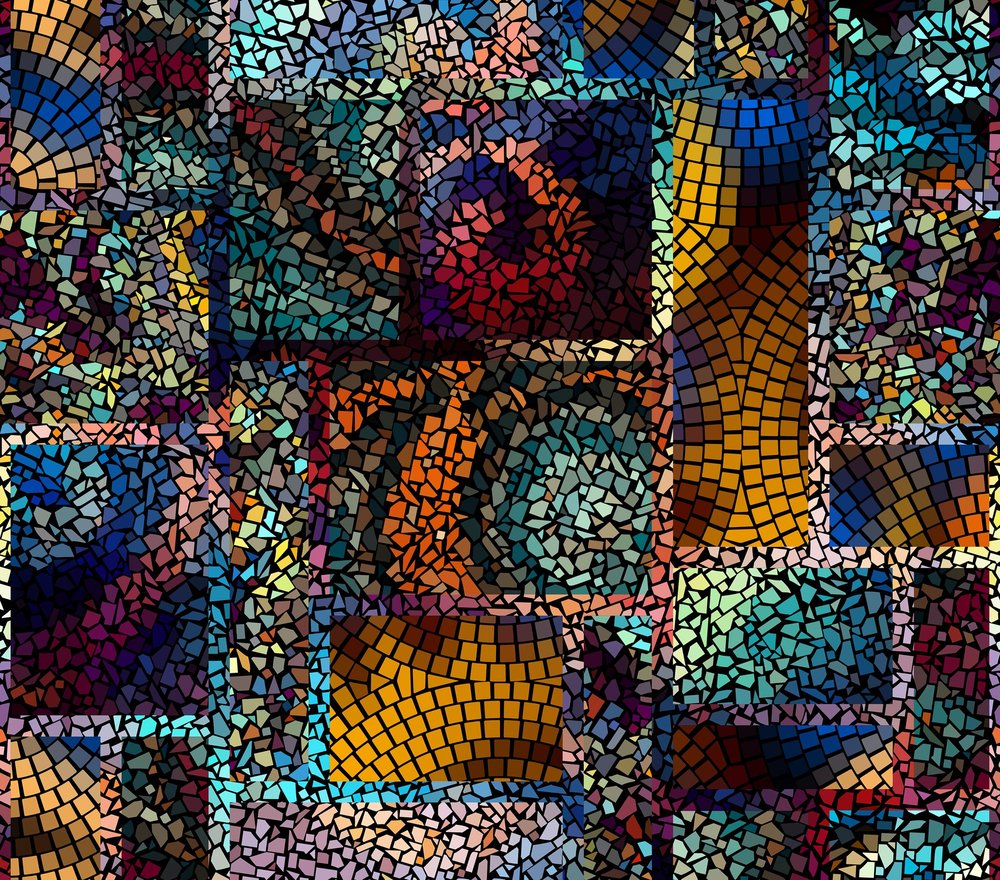 Colorful Mosaic Geometric Pattern