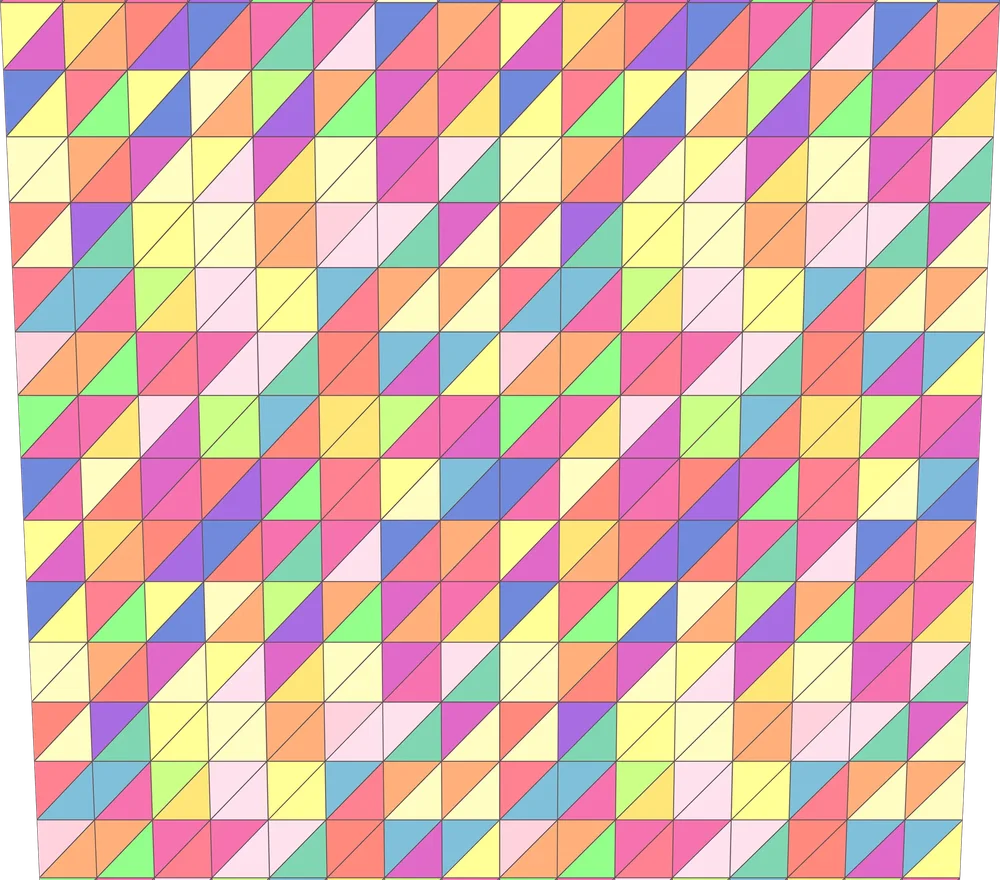 Colorful Geometric Triangle Tile Pattern