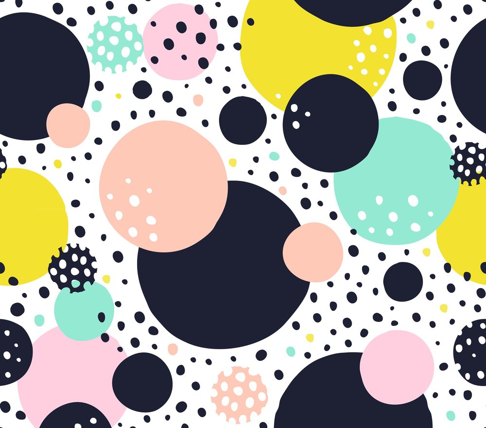 Colorful Polka Dot Circles Seamless Pattern