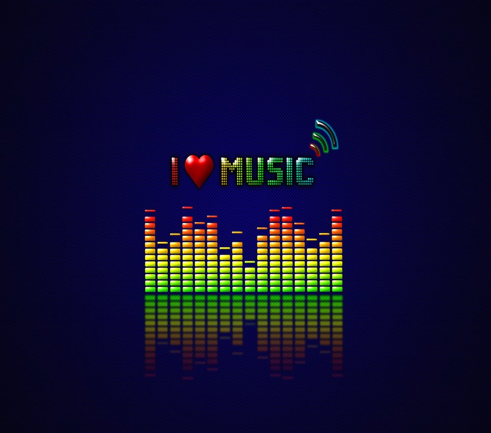 I Heart Music Equalizer Neon