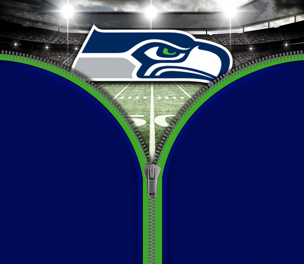 Seattle Seahawks Zipper — Navy Photorealistic