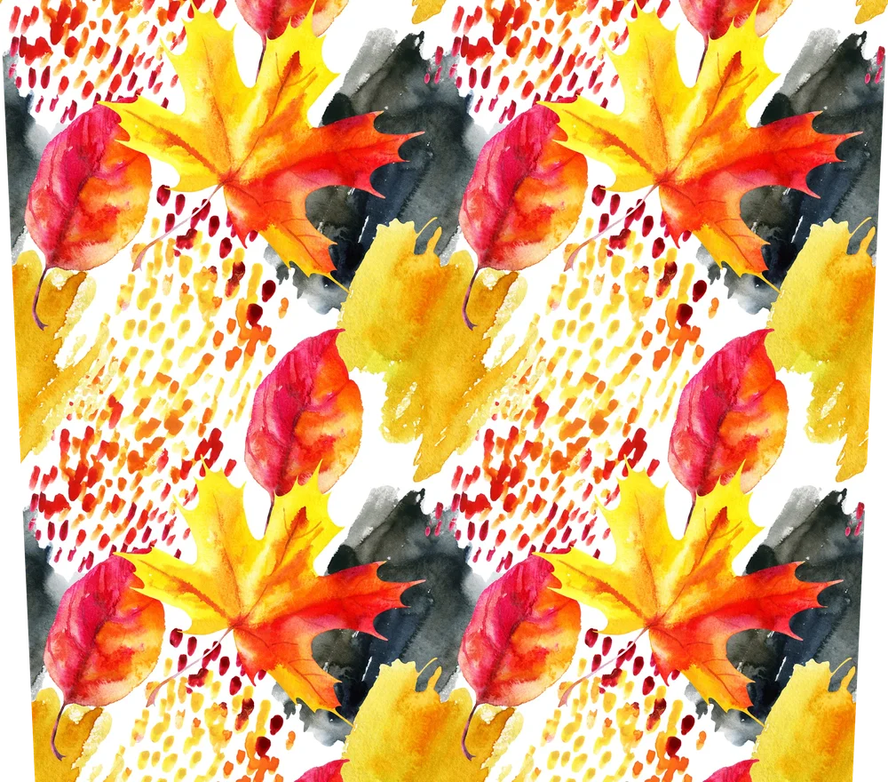 Autumn Watercolor Florals Seamless