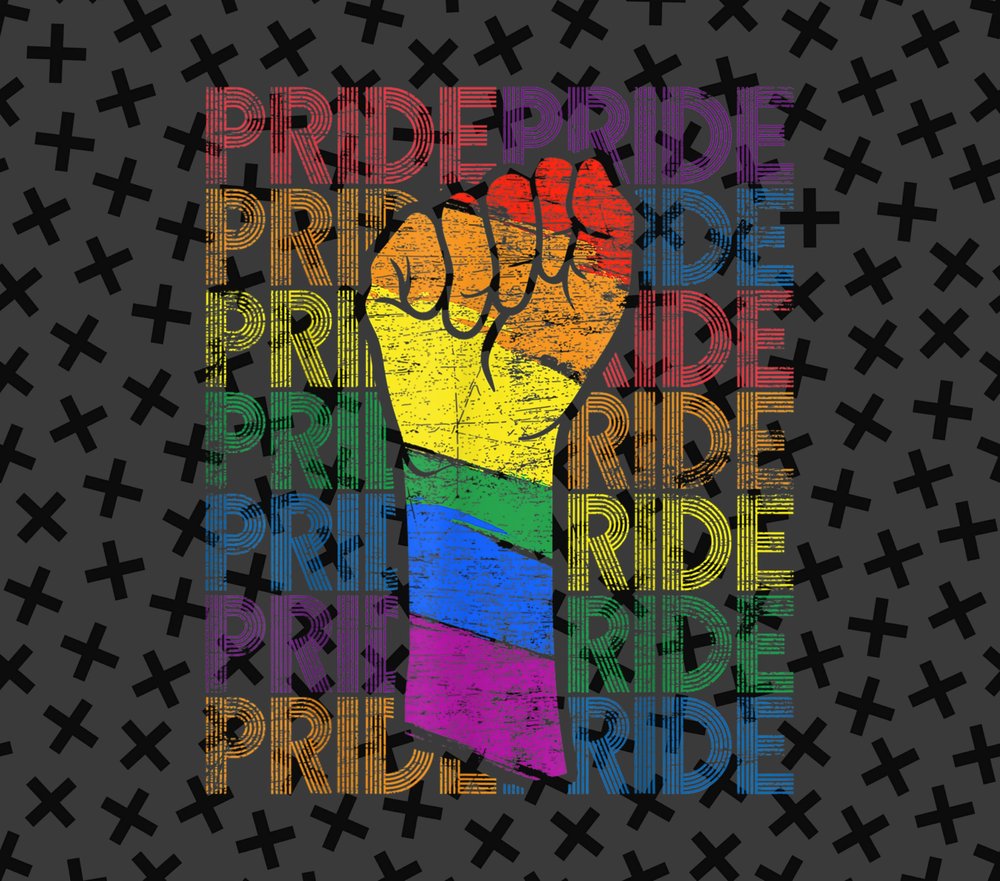 Pride Flag Fist Graphic