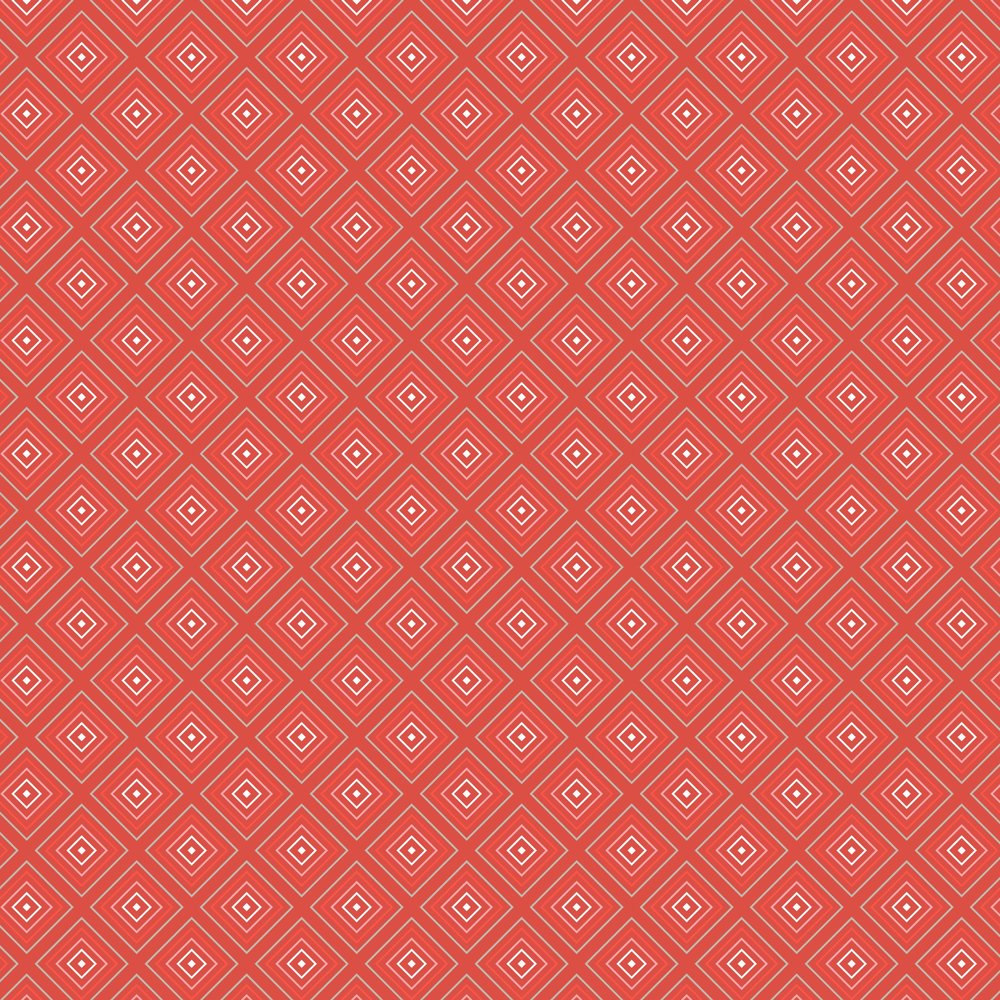 Red Geometric Diamond Pattern