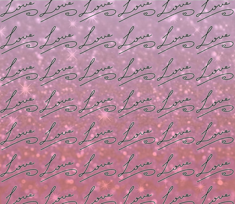 Love Script Glitter Seamless
