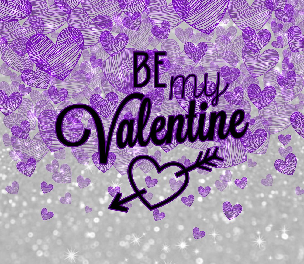 Be My Valentine Purple Hearts
