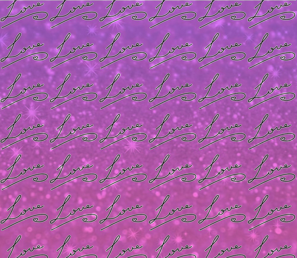 Purple Glitter Love Seamless