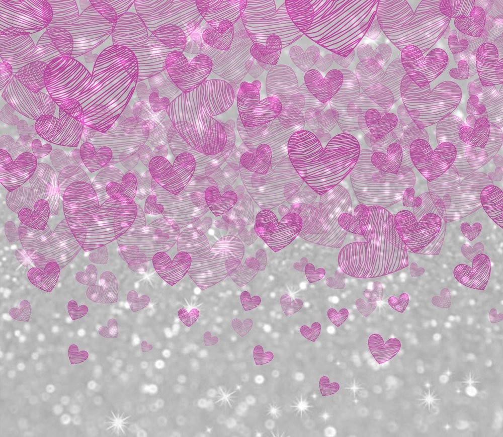 Pink Hearts Glitter Bokeh