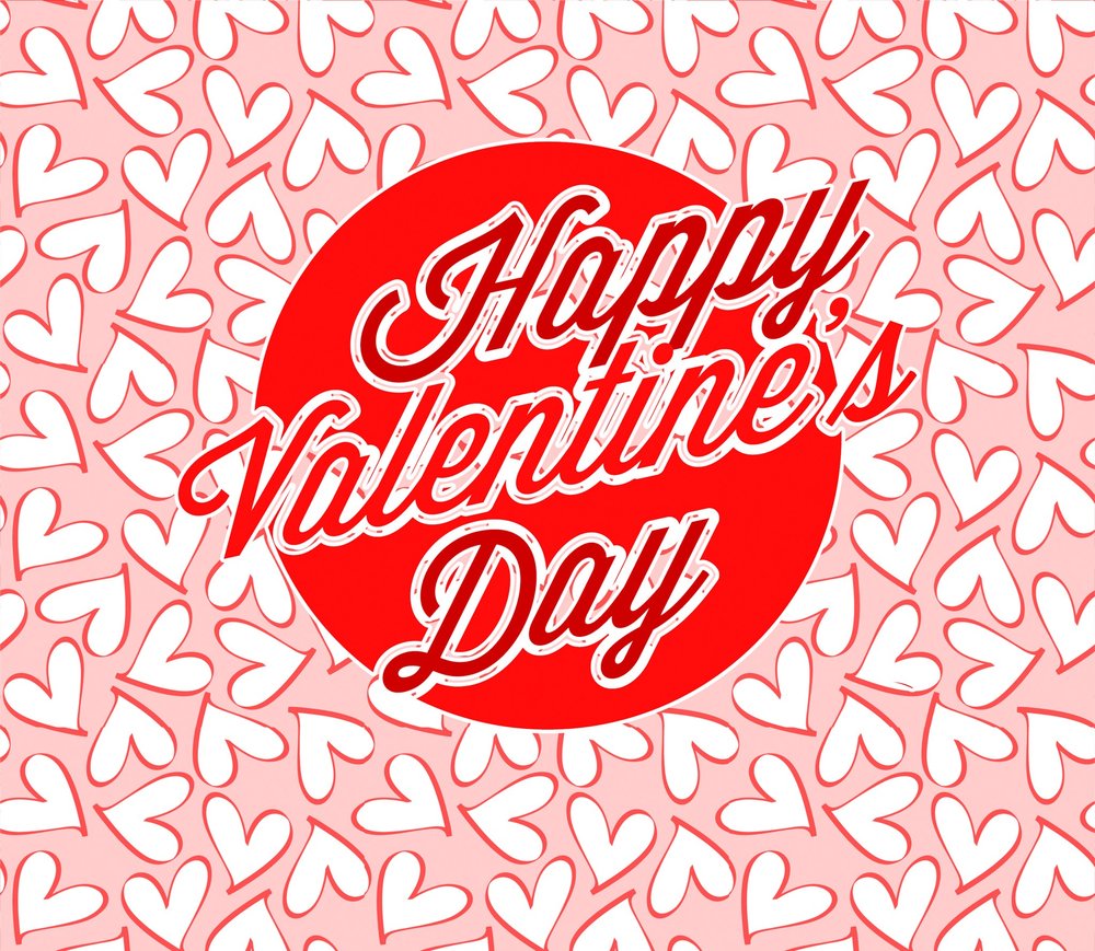Happy Valentines Day Hearts — Multicolor Romantic