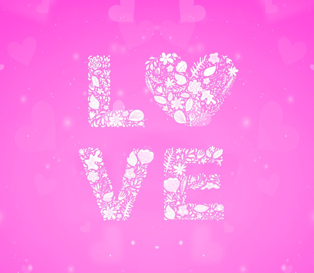 Love Floral Typography