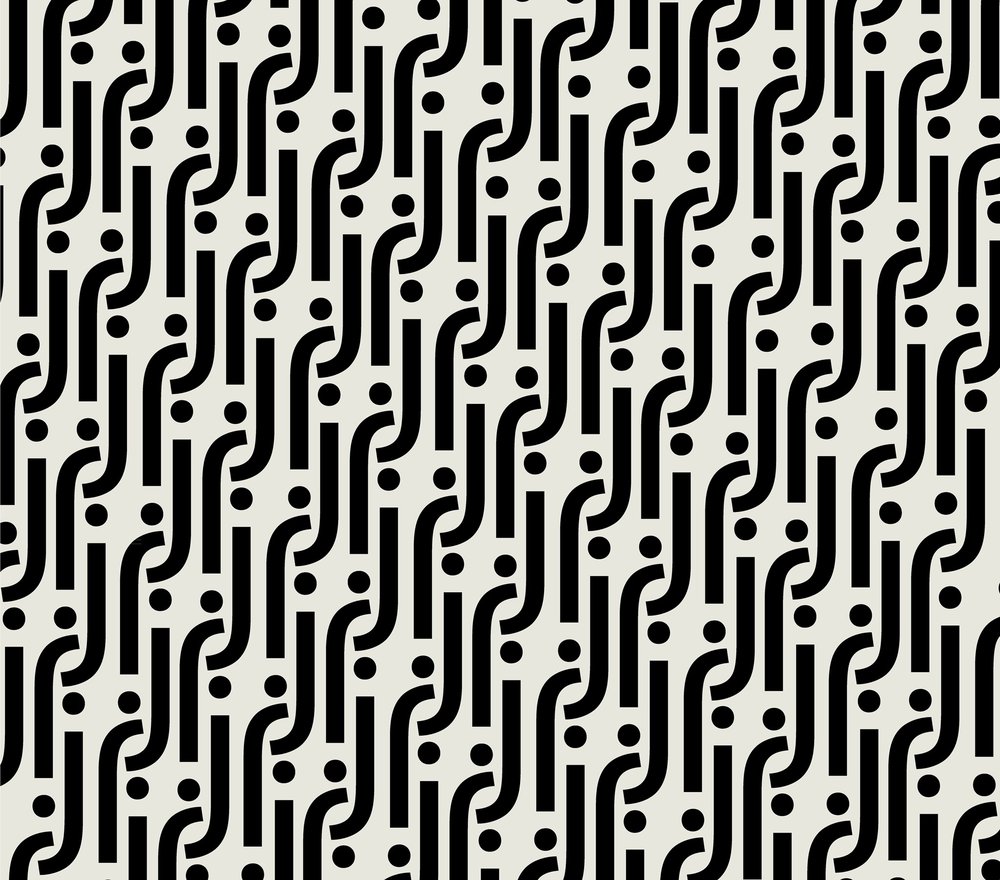 Geometric Black White Seamless Pattern