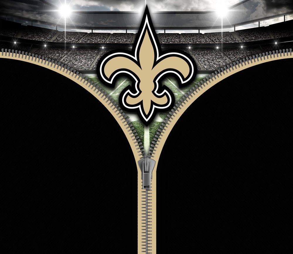 New Orleans Saints Logo Zipper