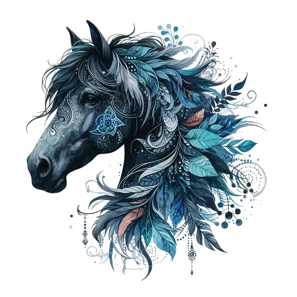 Boho Mandala Horse Head
