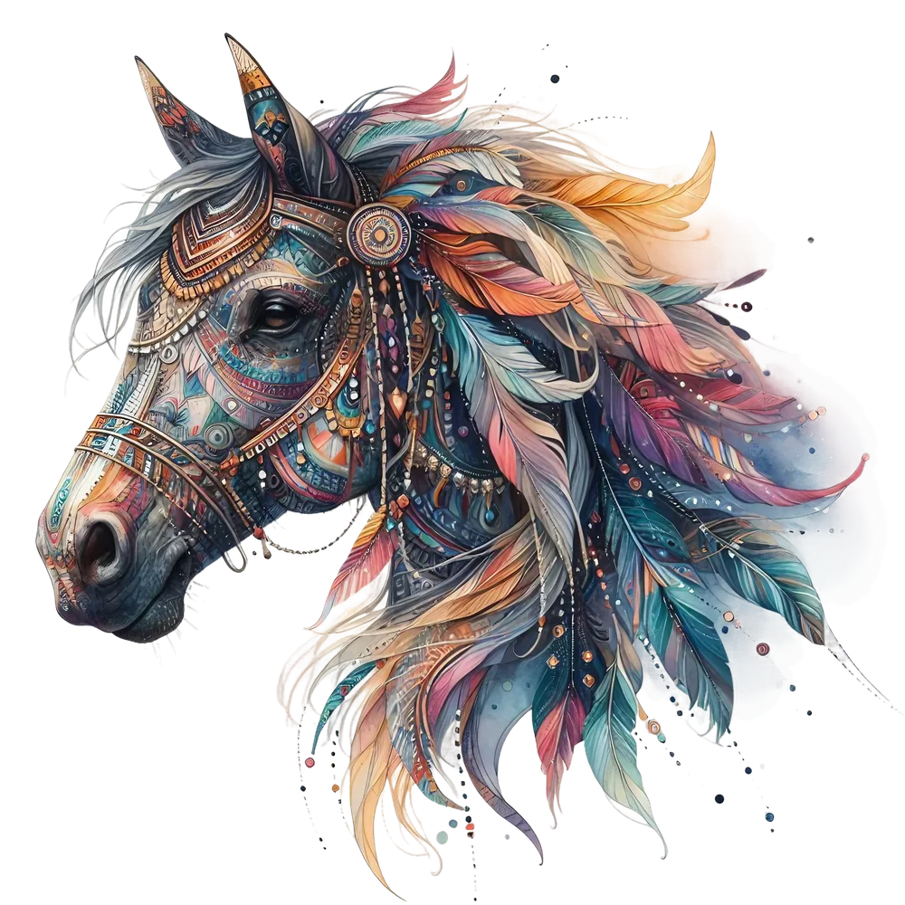 Boho Ornamental Horse Head