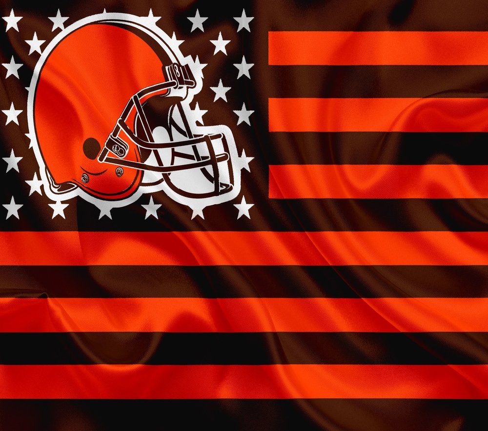 Cleveland Browns Patriotic Flag