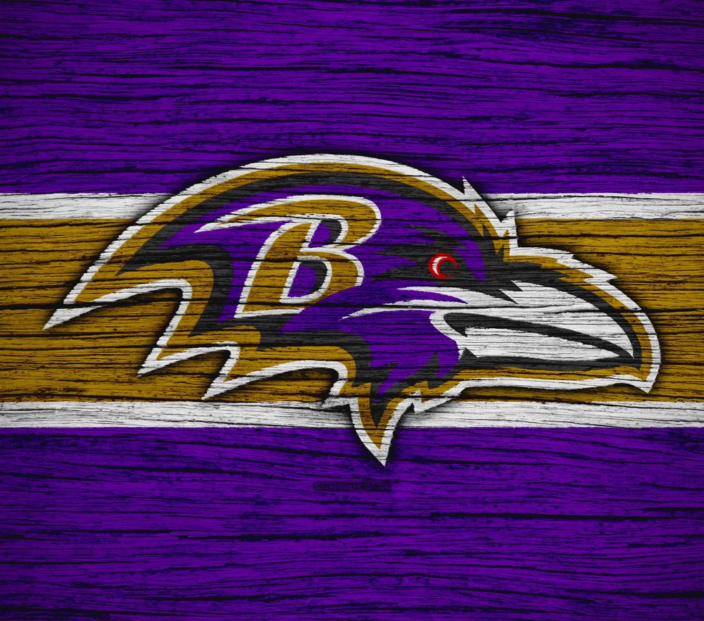 Baltimore Ravens Logo Wood Texture