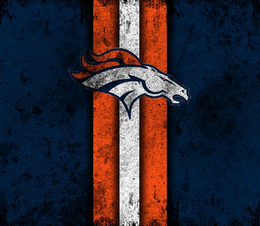Denver Broncos Grunge Logo — Black Distressed 2