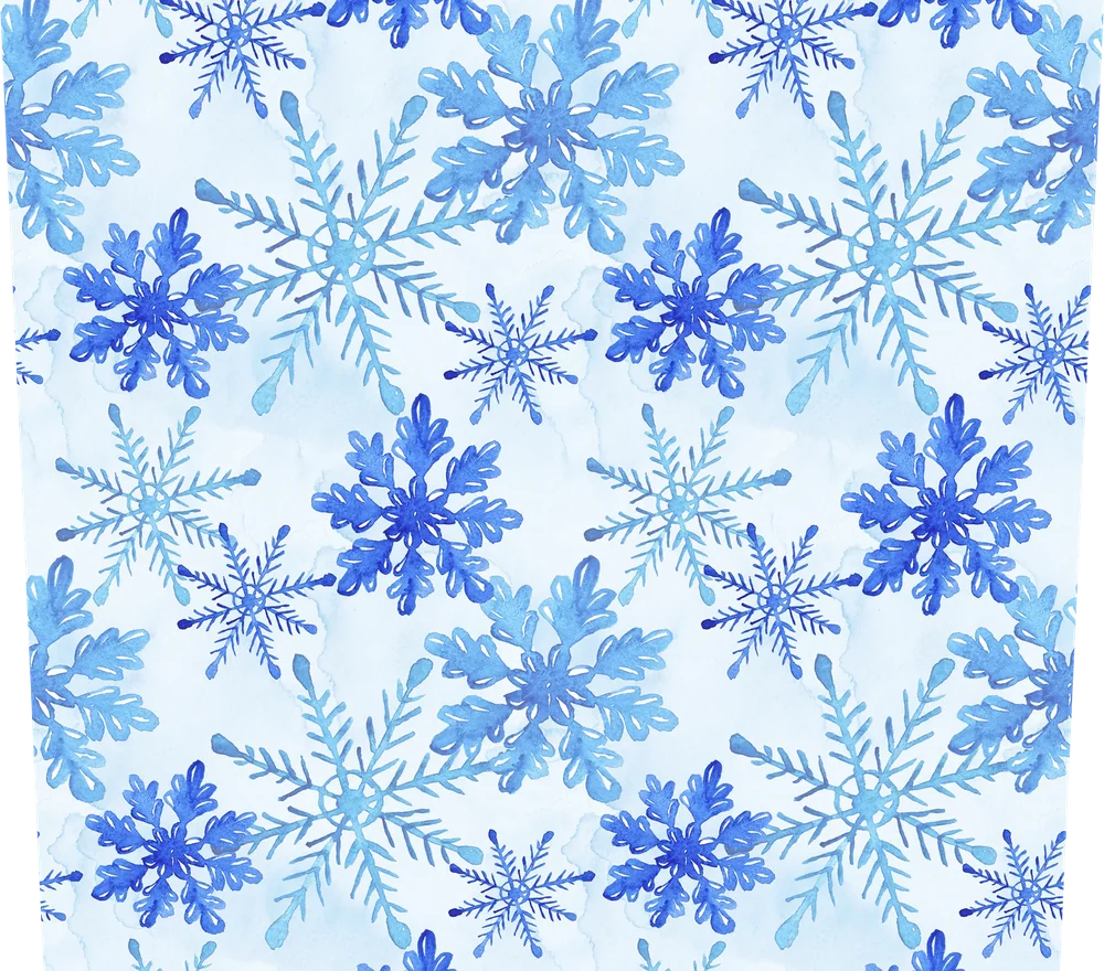 Watercolor Snowflakes Seamless Pattern
