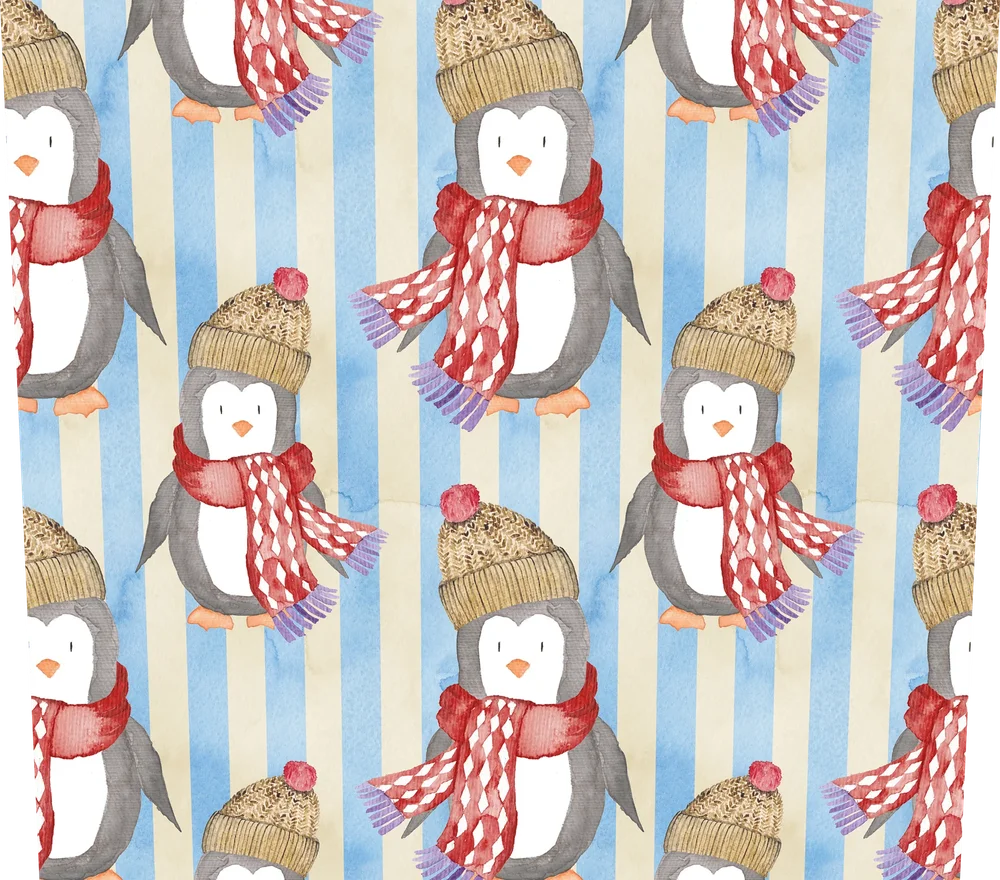 Winter Penguins Seamless