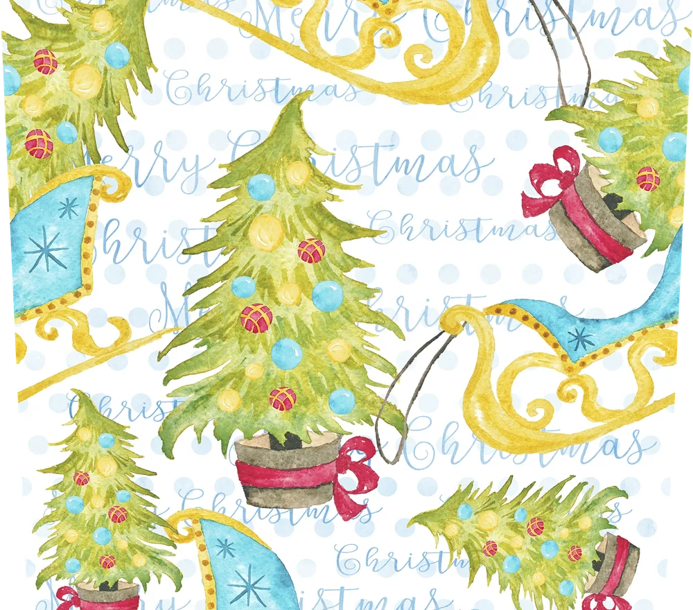 Festive Christmas Trees Seamless