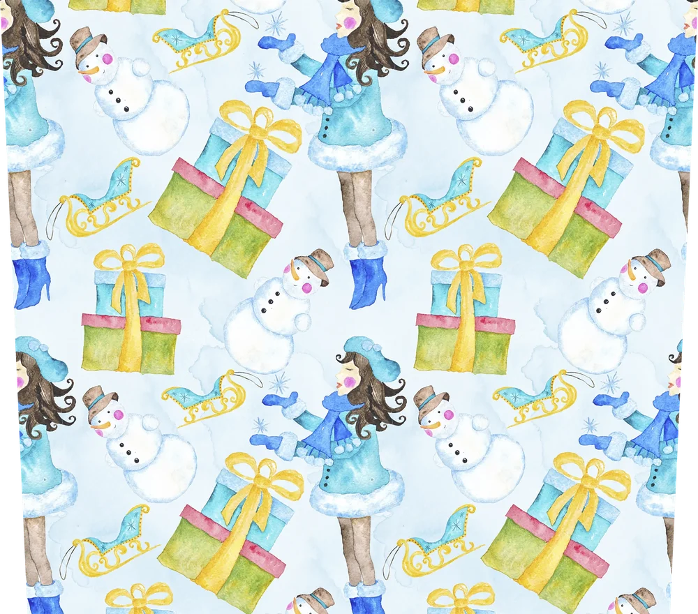 Whimsical Winter Holiday Seamless Pattern