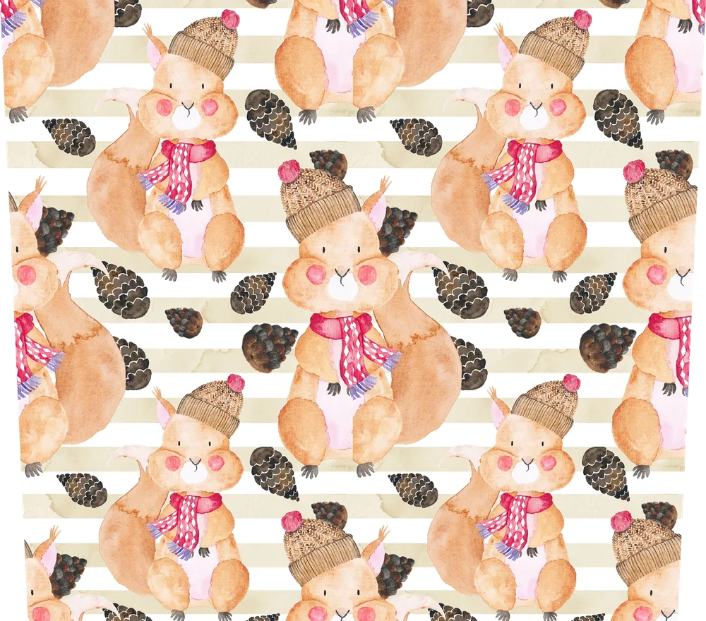 Winter Bunnies Seamless Pattern