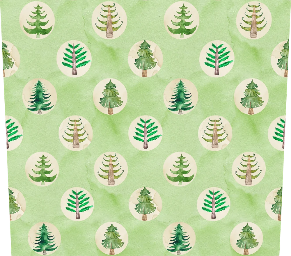 Watercolor Christmas Trees Pattern