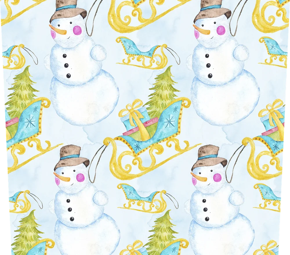 Festive Snowman Holiday Seamless Pattern