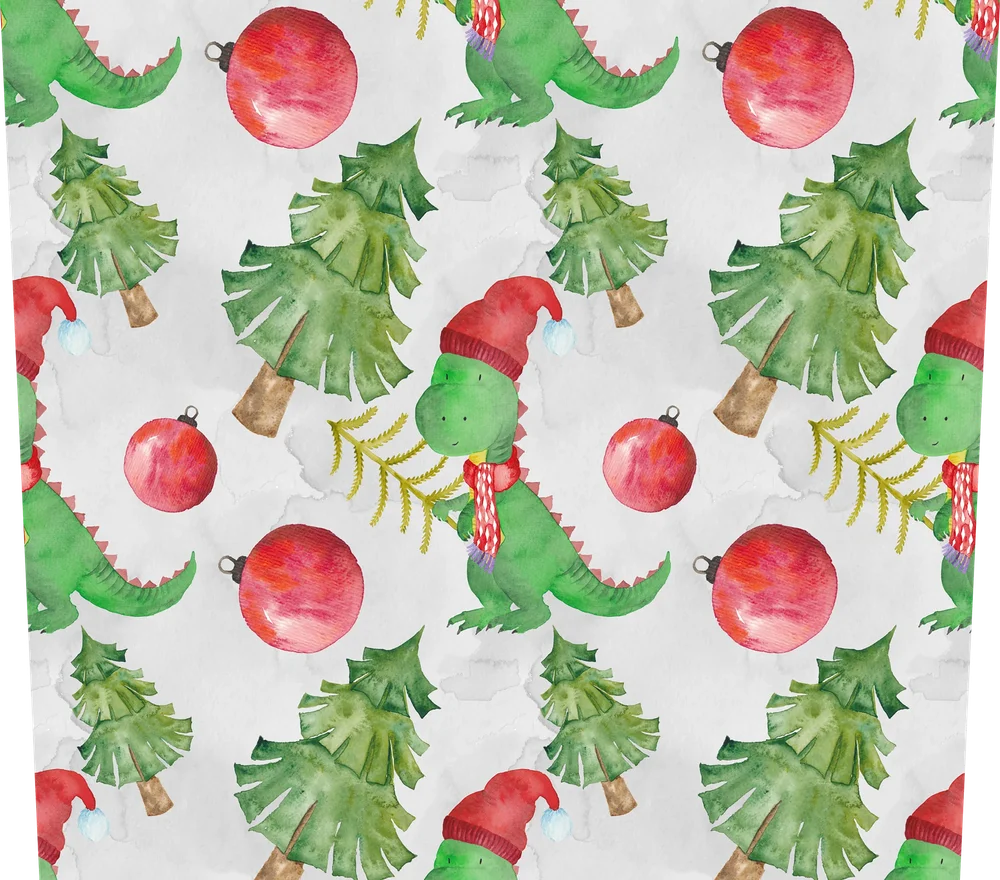 Whimsical Christmas Dinosaur Seamless