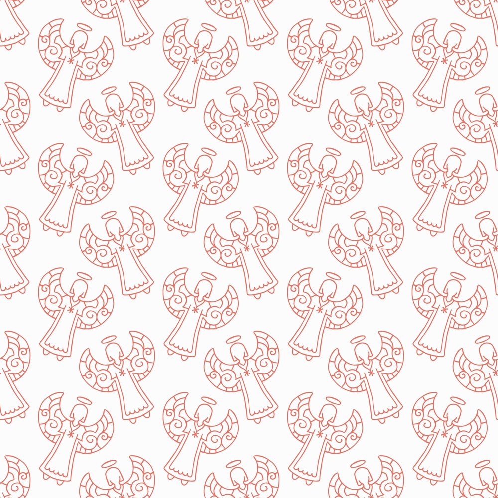 Christmas Angel Seamless Pattern