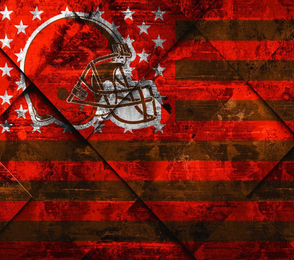 Cleveland Browns Distressed Flag