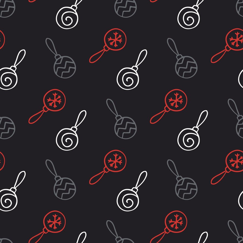Christmas Ornament Seamless Pattern