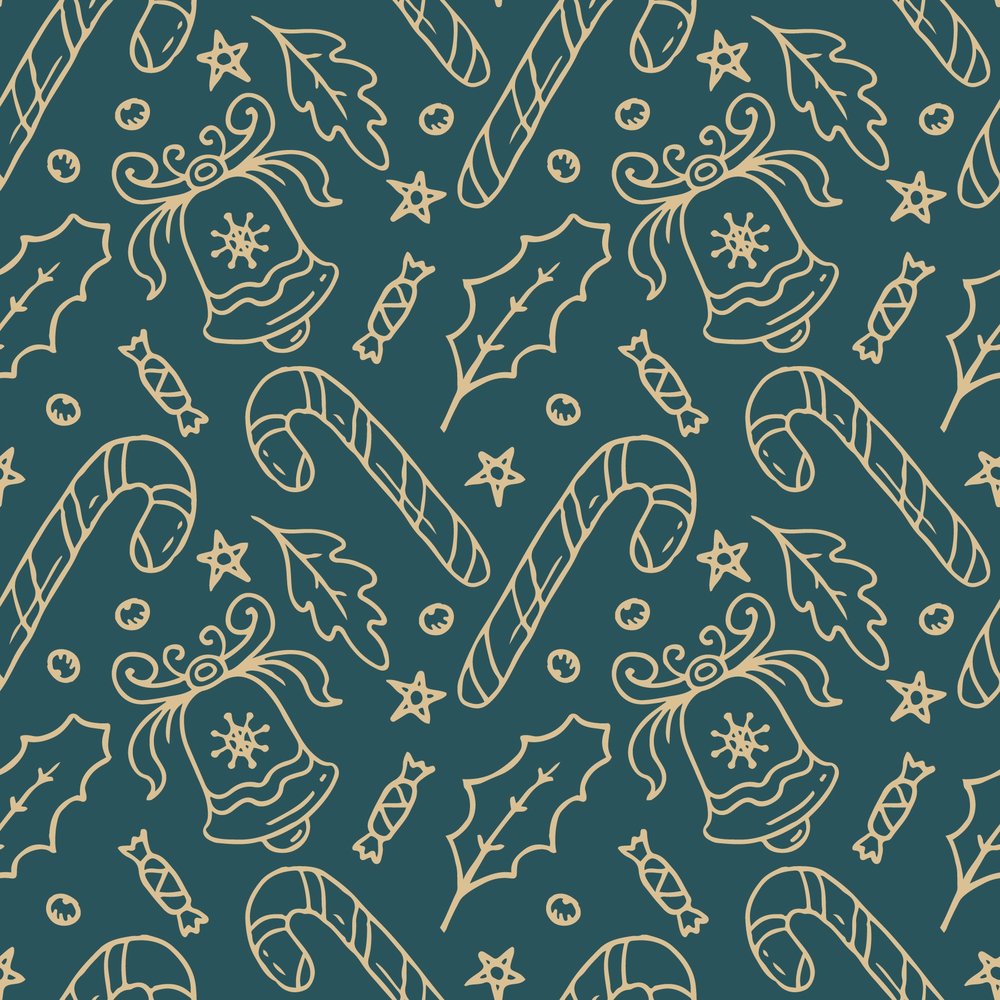Christmas Doodle Holiday Pattern