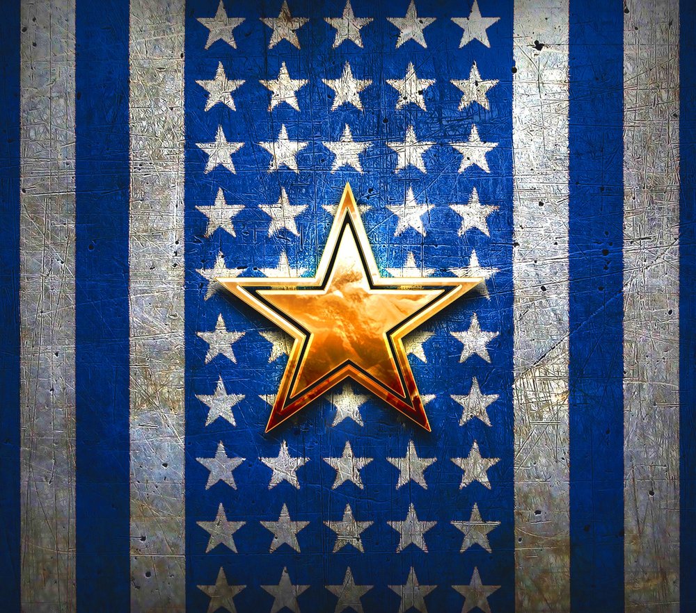 Dallas Cowboys Star Logo — Multicolor Metallic