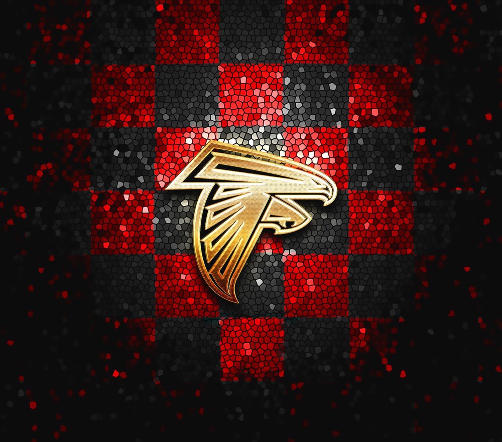 Atlanta Falcons Logo Gold Pixelated