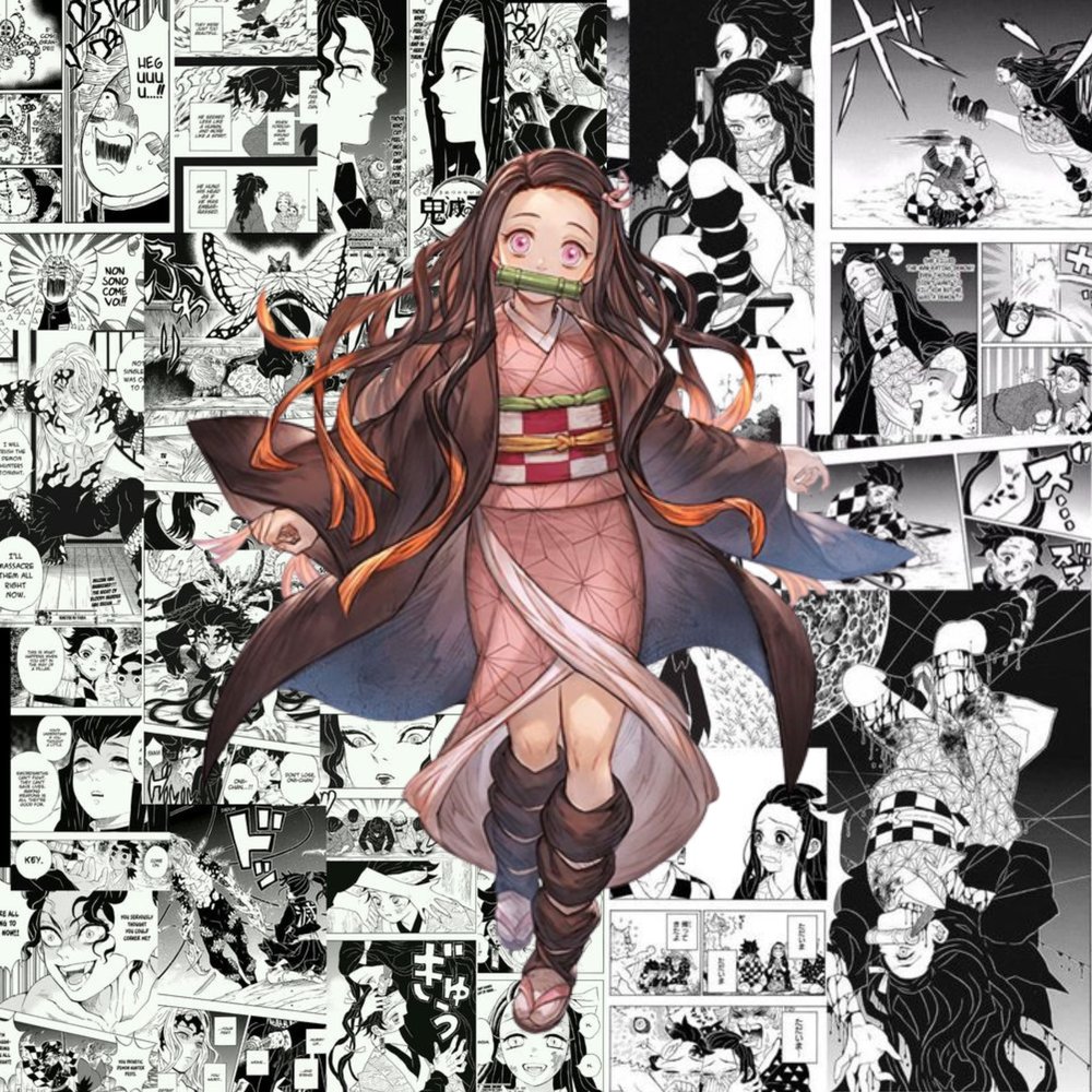Demon Slayer Manga Collage — Multicolor Manga