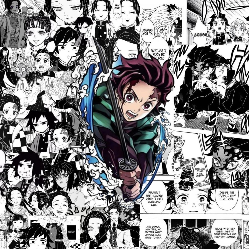 Demon Slayer Manga Collage — Multicolor Manga 2