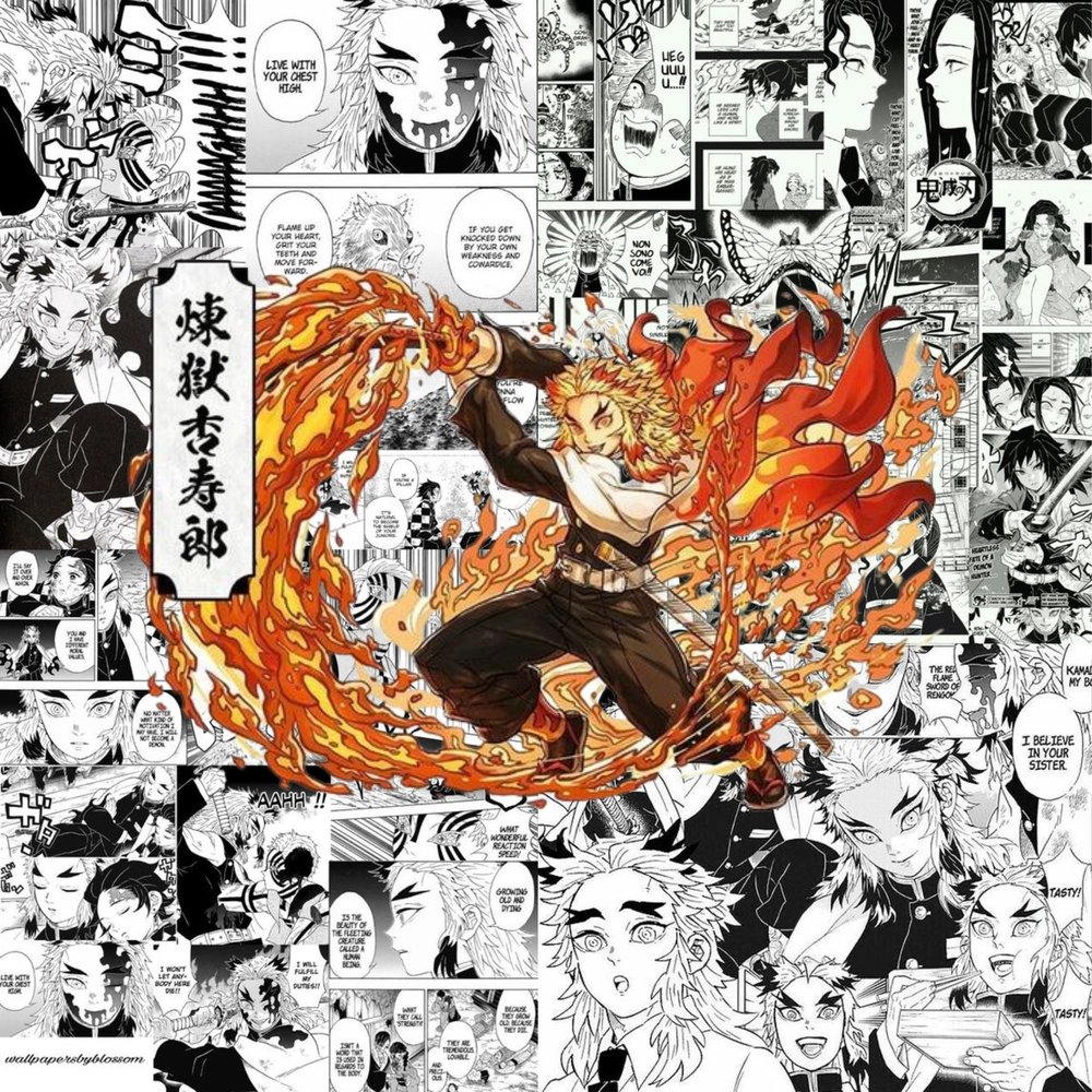 Demon Slayer Manga Collage — Multicolor Manga 3