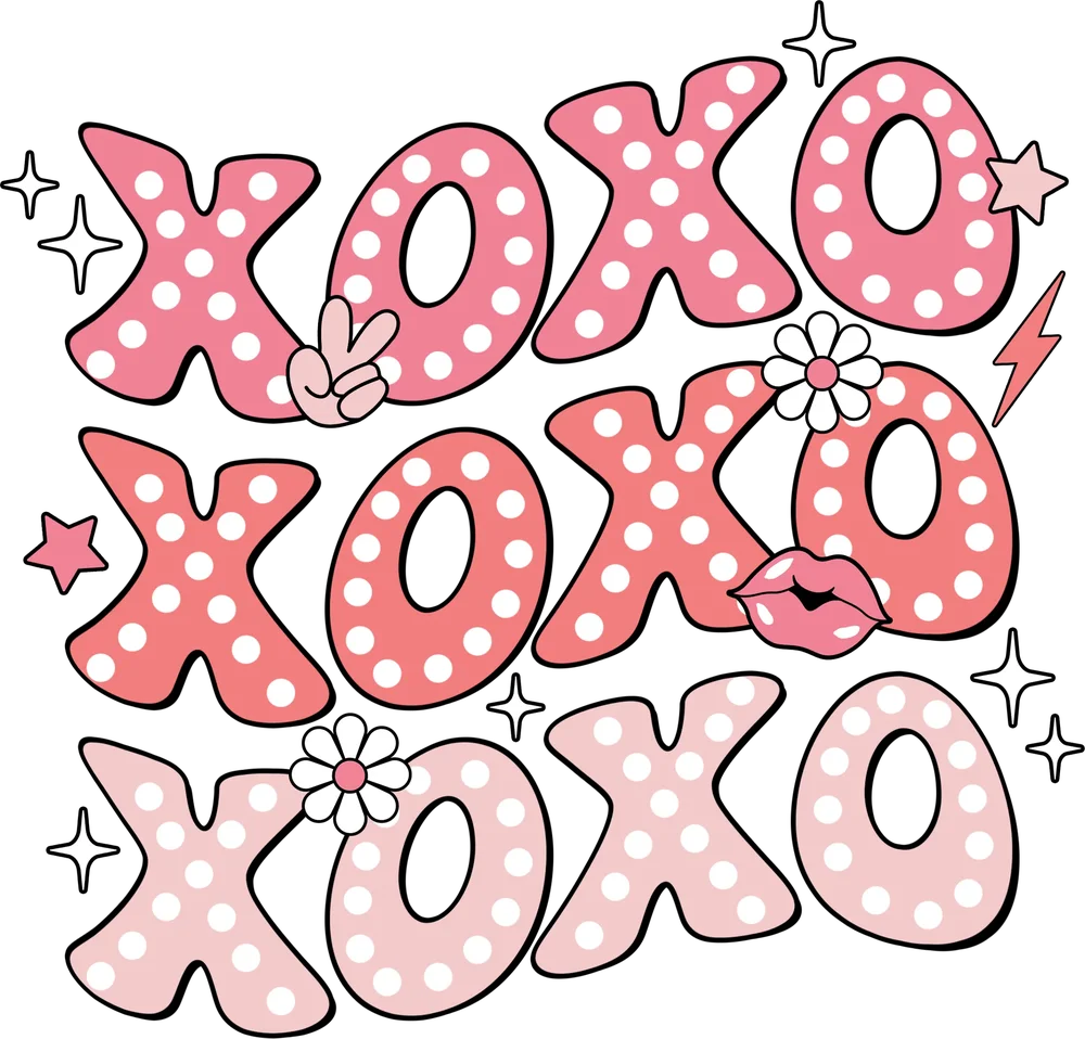 XOXO Polka Dot Retro Design
