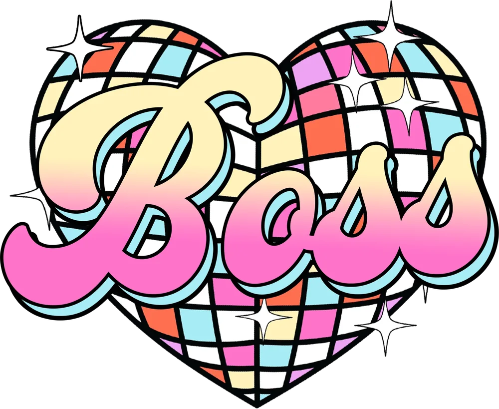 Colorful Disco Ball Heart