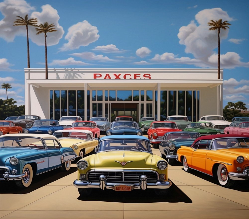 Paxces Vintage Car Dealer Showroom